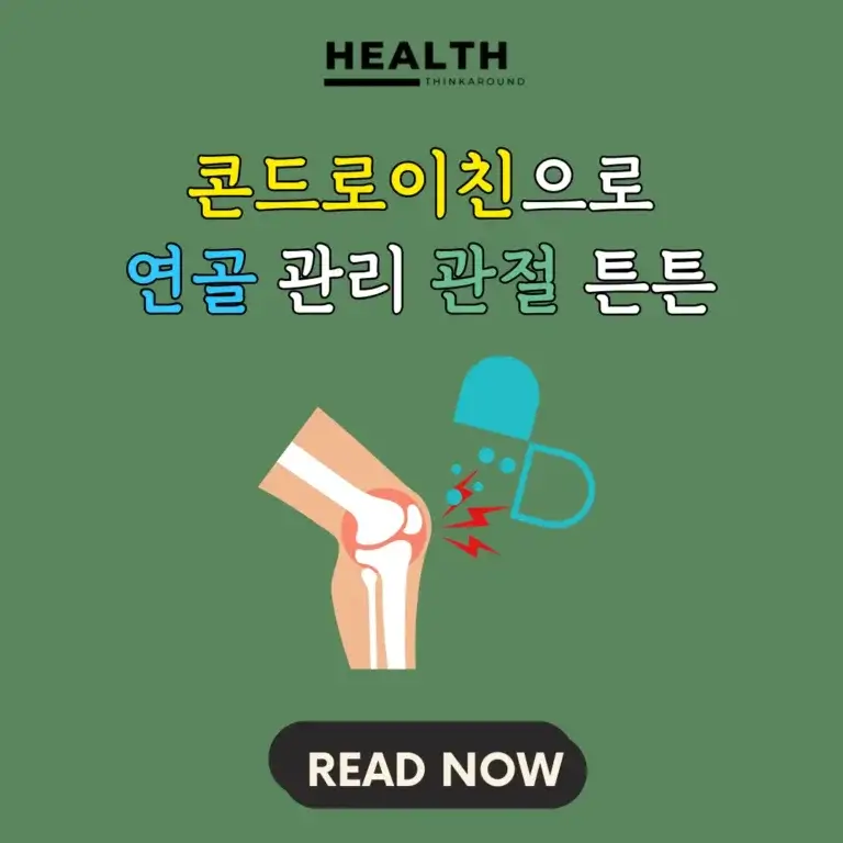 콘드로이친으로 연골 관리하고 관절 건강 지킬수 있을까요?