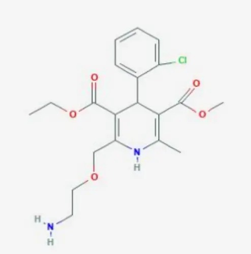 암로디핀의 분자 구조를 보여주는 이미지