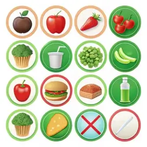 Visual comparison of high-glycemic vs. low-glycemic foods.