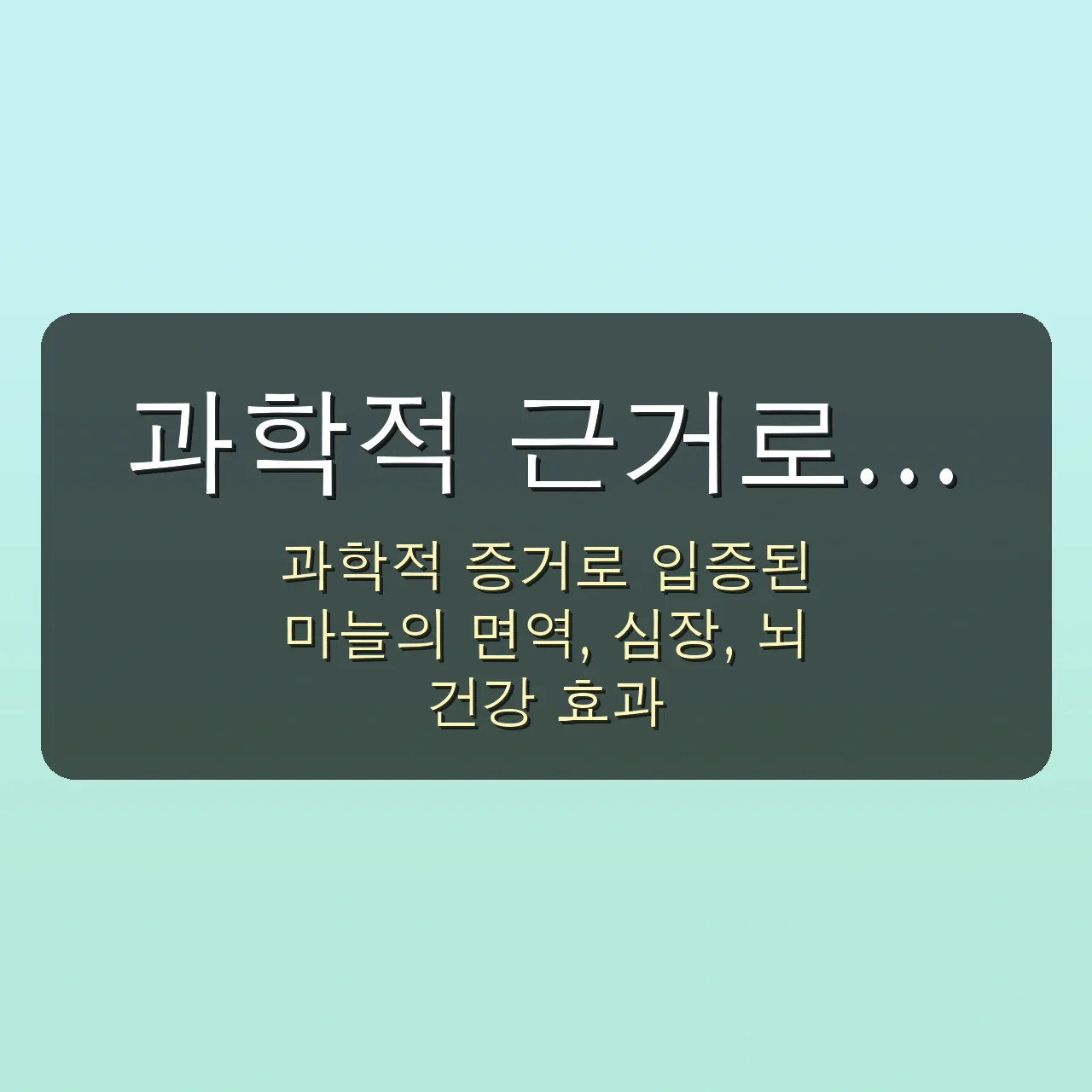 2025 직장인 만성 피로 탈출! 숨겨진 마늘 5가지 건강 효능 완벽 가이드