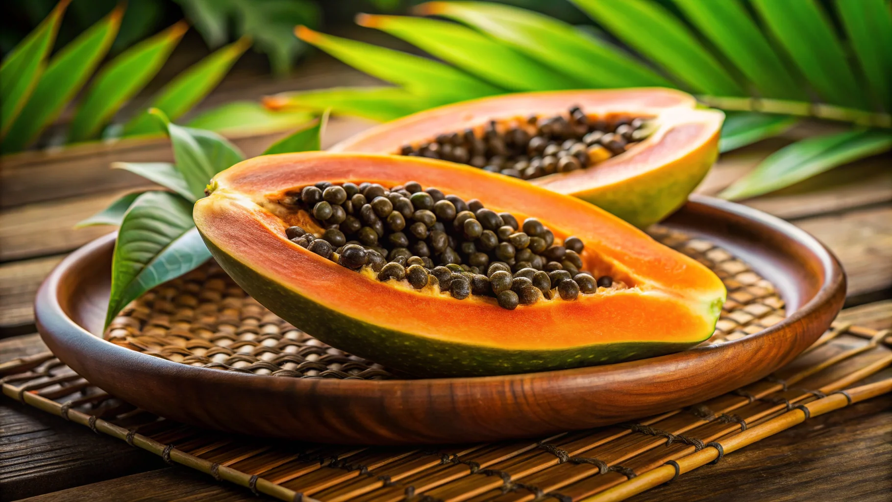 숨겨진 비타민C 폭탄 과일 5가지: 2025 직장인 면역력 UP, 피로 탈출 완벽 가이드 6 숨겨진 비타민C 폭탄 과일 5가지, 2030 직장인 면역력 UP 비법 관련 이미지: 4. 파파야: 달콤함 속에 숨겨진 활력 🥭