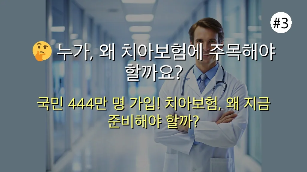 2025년 치아보험 완벽 분석: 임플란트 혜택 확대와 최신 가입 전략 (놓치면 후회!) 🦷 4 치아 보험 관련 이미지: 🤔 누가, 왜 치아보험에 주목해야 할까요?