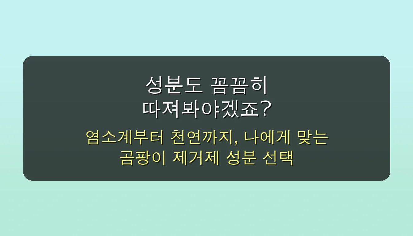 벽 속 곰팡이까지 잡는 곰팡이 제거제 후회 없는 선택 가이드 (2025년 최신판) 5 벽 속 곰팡이까지 잡는 곰팡이 제거제 후회 없는 선택 가이드 관련 이미지: 성분도 꼼꼼히 따져봐야겠죠? (나에게 맞는 성분 고르기)