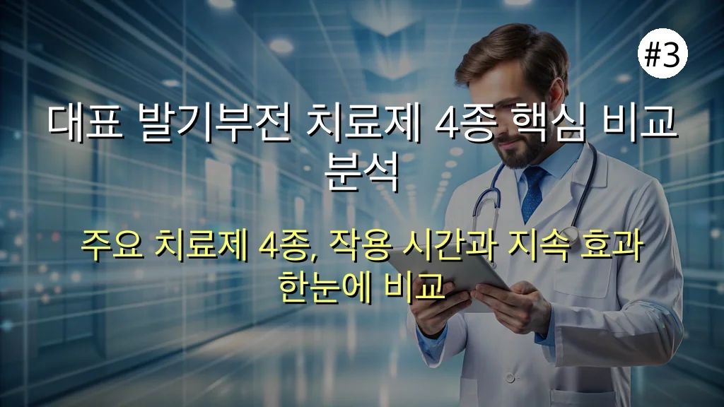 발기부전 치료제 종류별 장단점 완벽 가이드: 나에게 맞는 약 찾는 법 (최신 트렌드 포함) 4 발기부전 치료제 종류 장단점 최신 트렌드 분석 관련 이미지: 대표 발기부전 치료제 4종 핵심 비교 분석