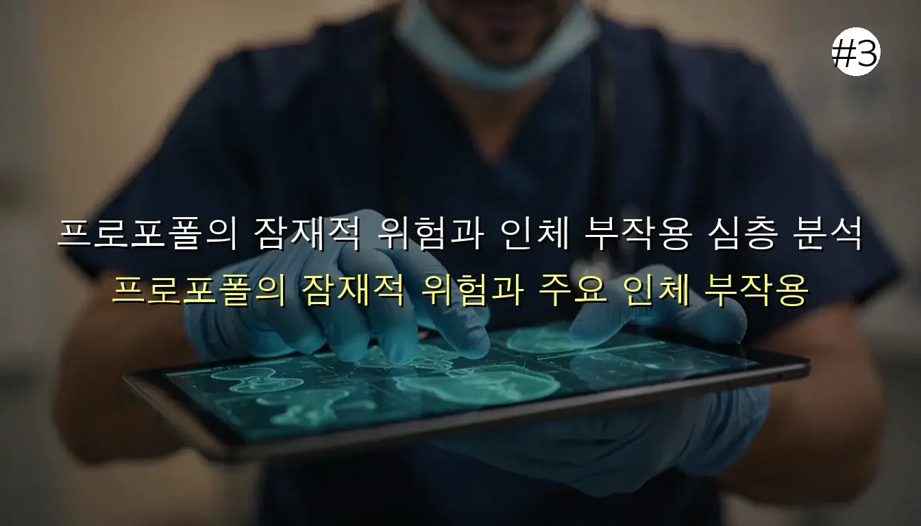 프로포톨 인체 영향 관련 이미지: 프로포폴의 잠재적 위험과 인체 부작용 심층 분석