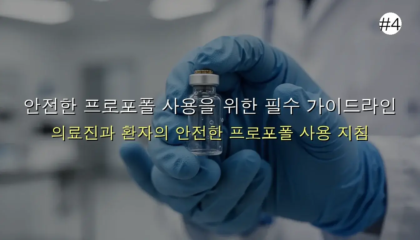 프로포톨 인체 영향 관련 이미지: 안전한 프로포폴 사용을 위한 필수 가이드라인