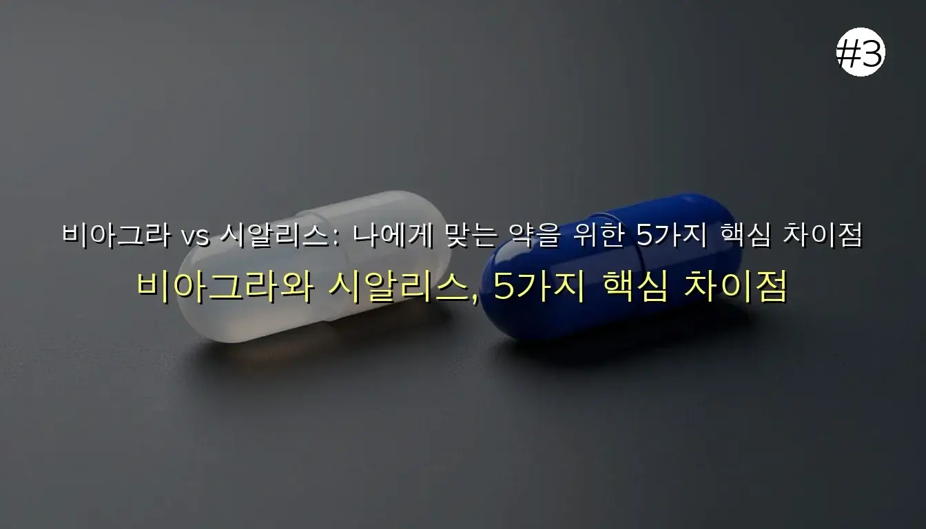 비아그라 시알리스 차이 관련 이미지: 비아그라 vs 시알리스: 나에게 맞는 약을 위한 5가지 핵심 차이점