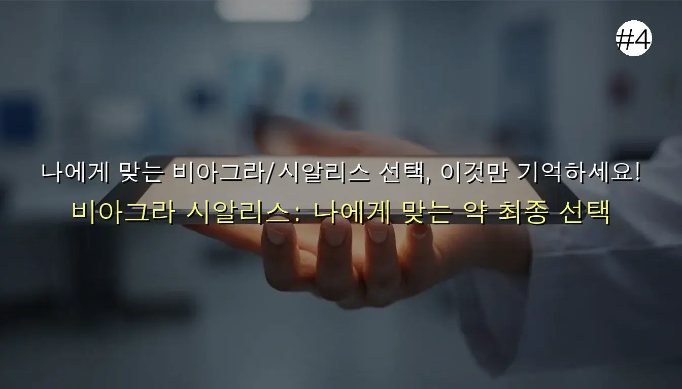 비아그라 시알리스 차이 관련 이미지: 나에게 맞는 비아그라/시알리스 선택, 이것만 기억하세요!