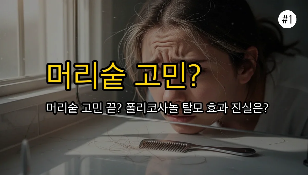 폴리코사놀, 탈모 개선에도 효과 있을까? 효능, 부작용, 복용법 상세 분석 2 폴리코사놀, 탈모 개선에도 효과 있을까? 효능, 부작용, 복용법 상세 분석 관련 이미지: 혹시 여러분도 이런 고민 해보셨나요? 😥