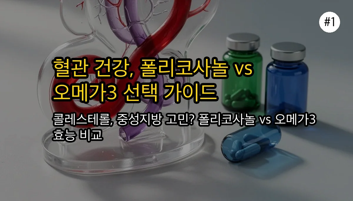 폴리코사놀 vs 오메가3, 어떤 것을 선택해야 할까? 효능, 부작용 비교 분석 관련 이미지: 혈관 건강, 폴리코사놀과 오메가3 중 무엇을 선택할까?