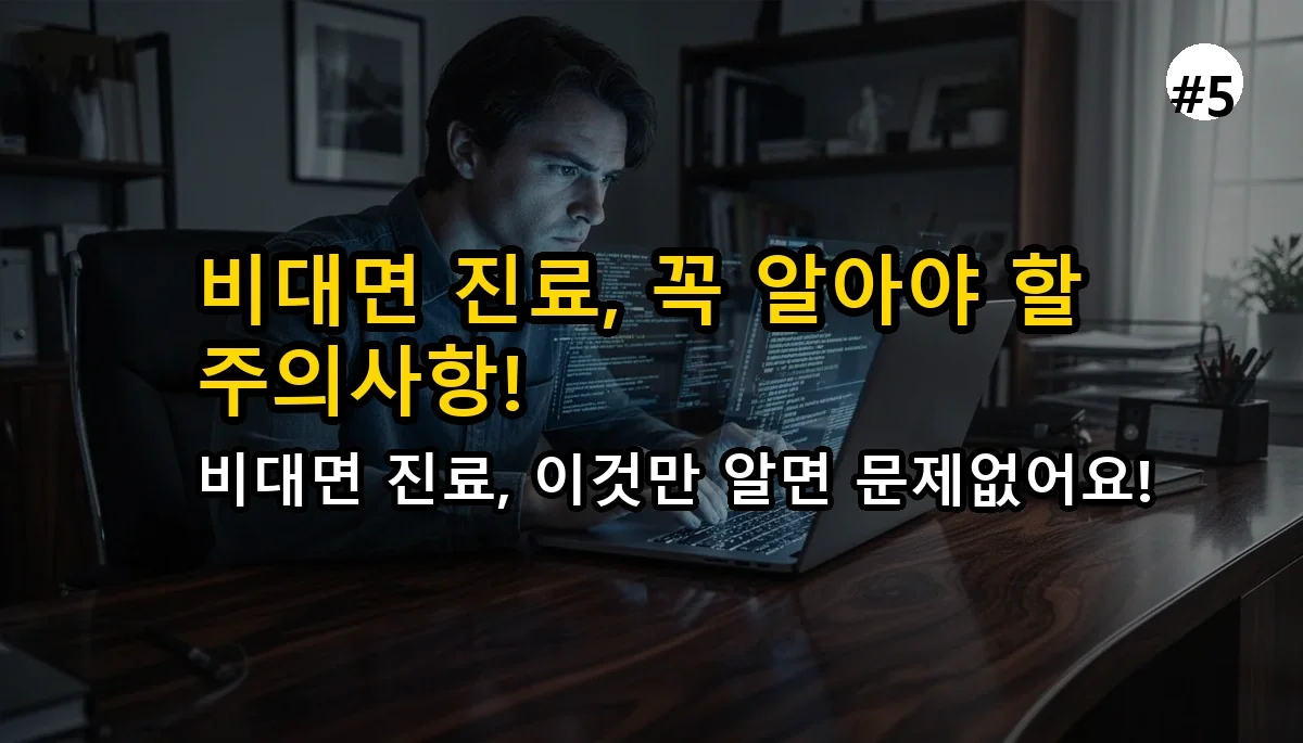퇴근 후 30분 만에 탈모 진료? 직장인을 위한 비대면 탈모 치료 완벽 가이드 6 탈모 치료를 위한 비대면 진료, 직장인도 30분 관련 이미지: 비대면 진료, 이것만은 꼭 알아두세요!
