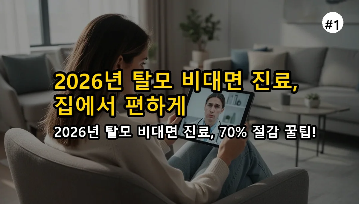 탈모 비대면 진료 2026: 약 처방부터 비용 절감까지, 완벽 가이드 2 탈모 치료를 위한 비대면 진료 완벽 가이드 2025 관련 이미지: 2026년, 탈모 치료 이제 집에서 편하게! 비대면 진료 완벽 가이드
