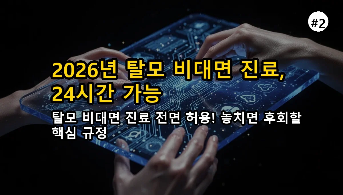 탈모 비대면 진료 2026: 약 처방부터 비용 절감까지, 완벽 가이드 3 탈모 치료를 위한 비대면 진료 완벽 가이드 2025 관련 이미지: 🏡 2026년 탈모 비대면 진료, 뭐가 달라졌을까요?