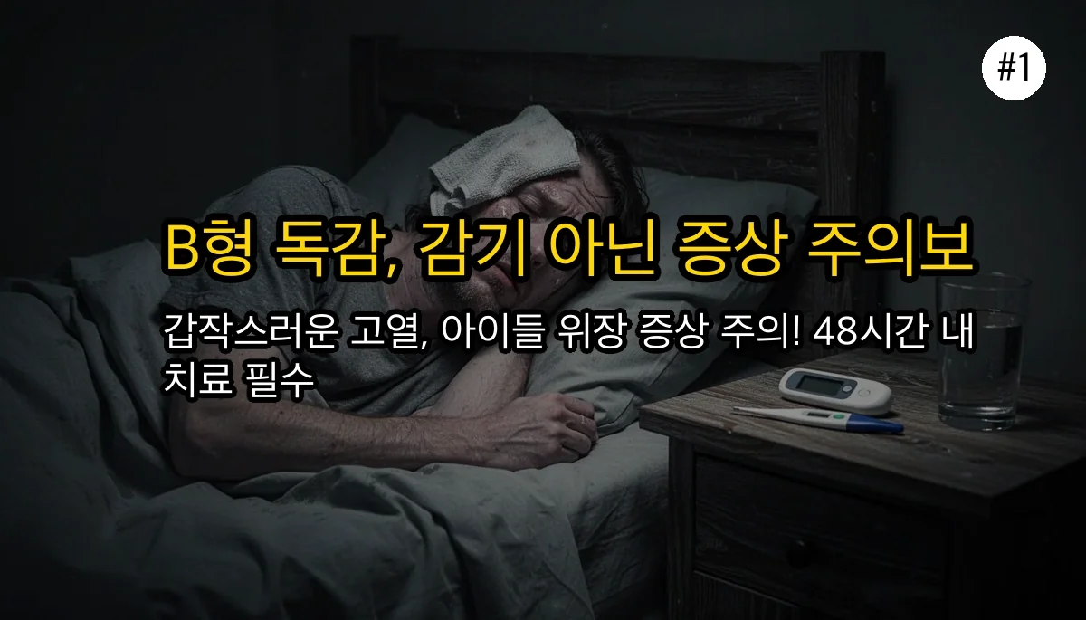 b형독감 증상 관련 이미지: B형 독감, 단순 감기나 장염이 아니에요