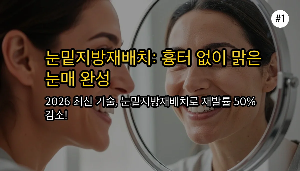 눈밑지방재배치 관련 이미지: 피곤해 보이는 인상, 이제는 안녕!