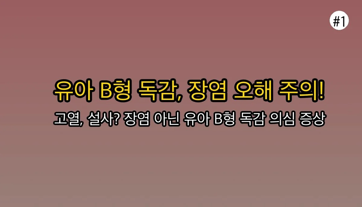 유아B형독감증상 관련 이미지: 유아 B형 독감, 이것만은 꼭 확인하세요!