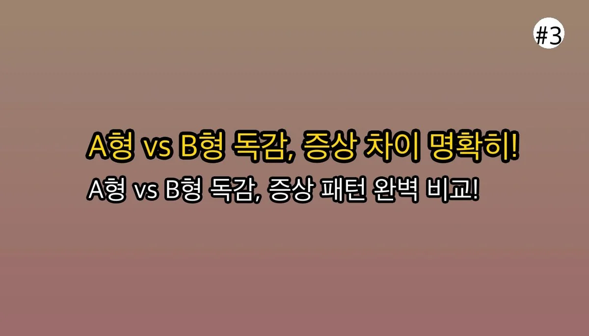 성인B형독감증상순서 관련 이미지: 🤔 A형 독감이랑은 뭐가 다른가요?