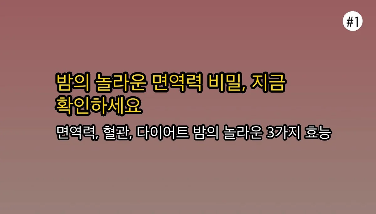면역력부터 혈관 청소까지? 몰랐던 밤효능 5가지와 똑똑한 섭취법 2 밤효능 관련 이미지: 환절기 보약, 밤에 숨겨진 놀라운 비밀