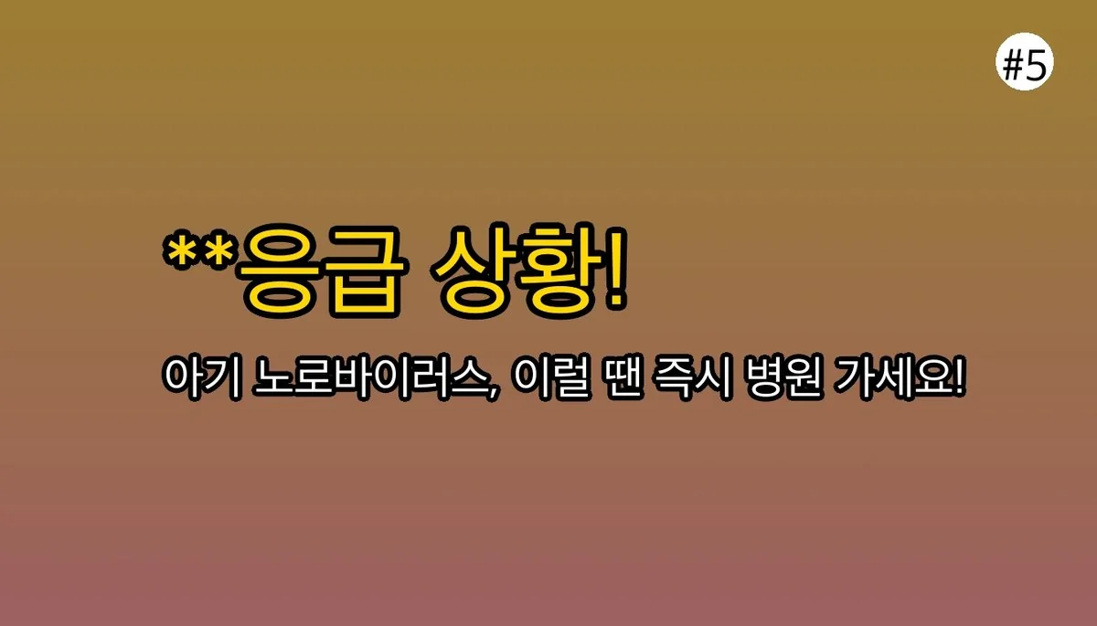 아기 노로바이러스 증상, 겨울철 감염 전염 경로와 집에서 대처하는 법 관련 이미지: 🚨 언제 병원에 가야 할까요?