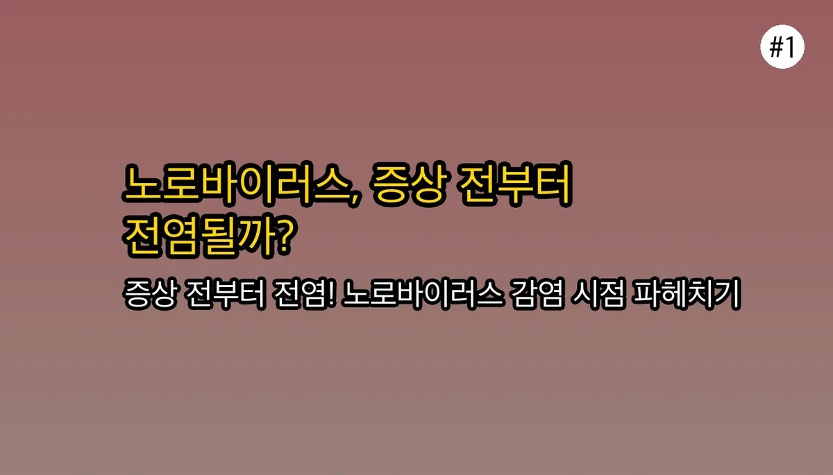 노로바이러스 전염 경로 파헤치기: 언제부터 옮기나요? 잠복기부터 격리까지 관련 이미지: 노로바이러스, 증상 발현 전부터 전염될까?