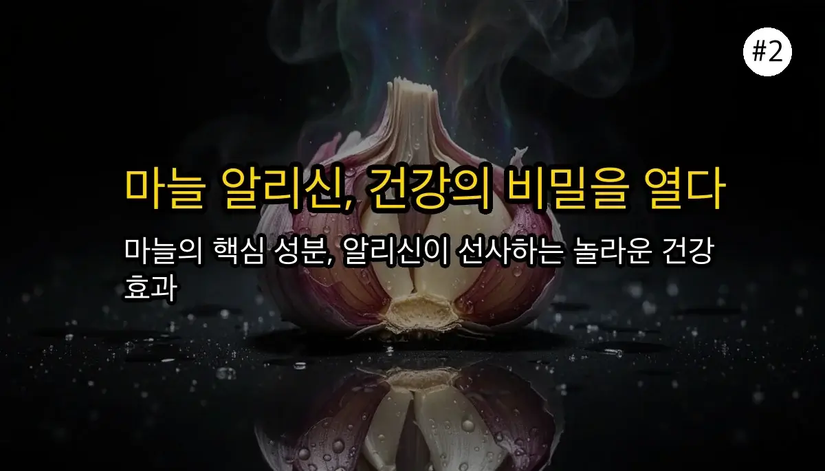 마늘 건강하게 먹는법 관련 이미지: 핵심 분석: 마늘의 놀라운 힘, '알리신'을 잡아야 한다