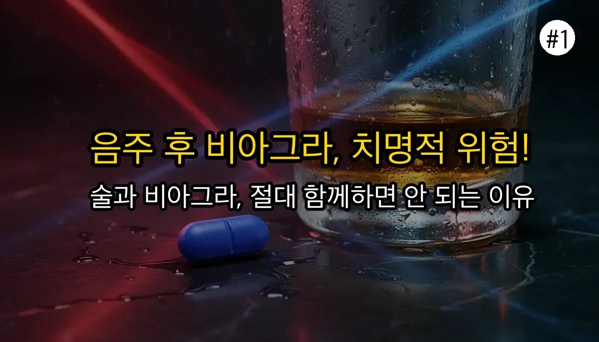 음주후 비아그라 관련 이미지: 음주 후 비아그라, 왜 그렇게 위험할까요? 치명적인 상호작용의 과학적 원리