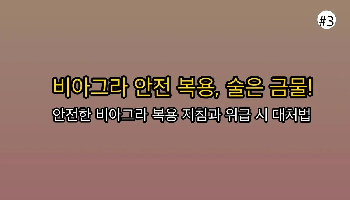 음주후 비아그라 관련 이미지: 안전한 비아그라 복용을 위한 현명한 가이드라인과 응급 대처법
