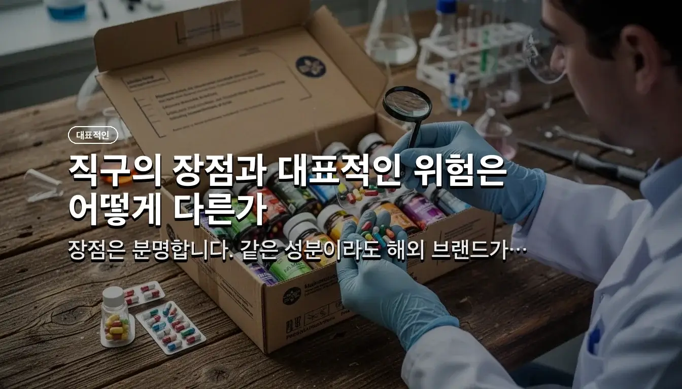 남성 탈모 영양제 직구 관련 이미지: 직구의 장점과 대표적인 위험은 어떻게 다른가?