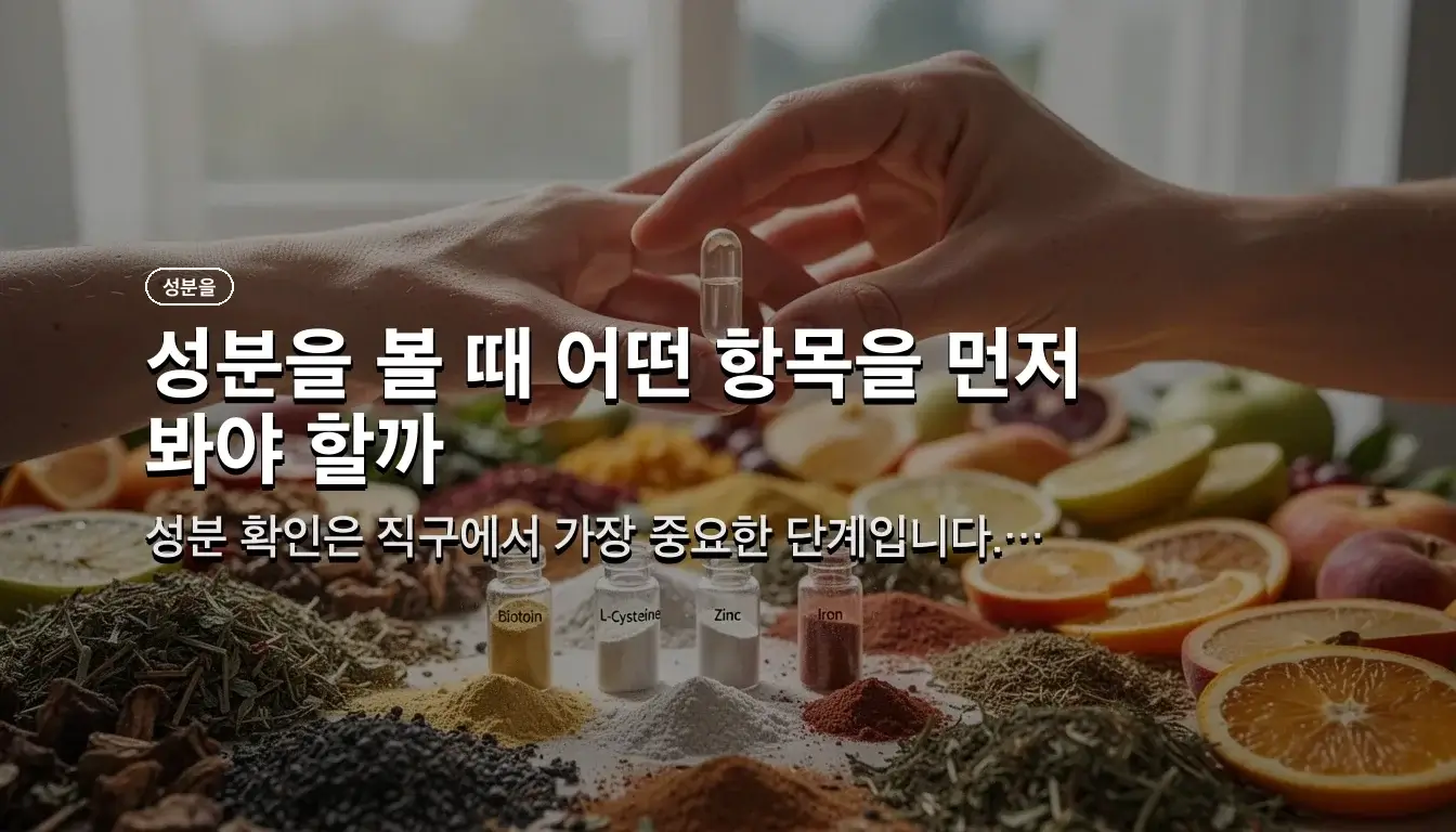 남성 탈모 영양제 직구 관련 이미지: 성분을 볼 때 어떤 항목을 먼저 봐야 할까?