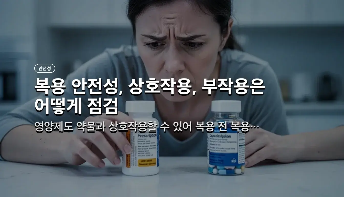 남성 탈모 영양제 직구 관련 이미지: 복용 안전성, 상호작용, 부작용은 어떻게 점검해야 할까?