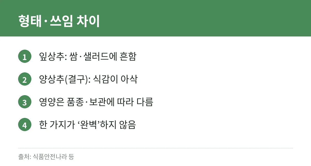 상추·양상추 차이 카드