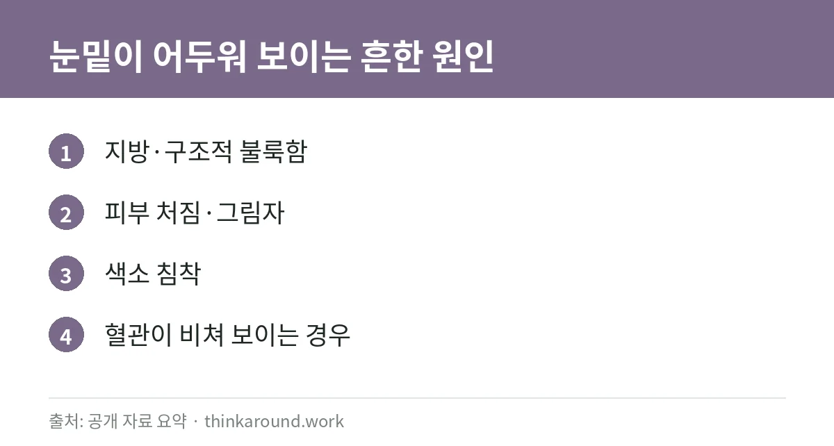 눈밑·다크서클 원인 구분 카드