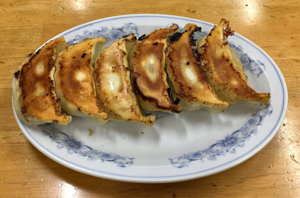 녹은 냉동만두 다시 얼려도 될까: 재냉동 기준과 조리 온도 5 접시에 일렬로 담긴 노릇하게 구운 군만두