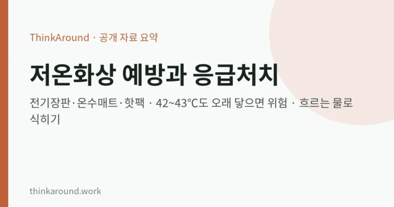 저온화상 증상과 예방: 전기장판·온수매트·핫팩 안전하게 쓰는 법과 응급처치 (질병관리청·소비자원 자료) 6 저온화상 증상과 예방: 전기장판·온수매트·핫팩 안전하게 쓰는 법과 응급처치 (질병관리청·소비자원 자료)