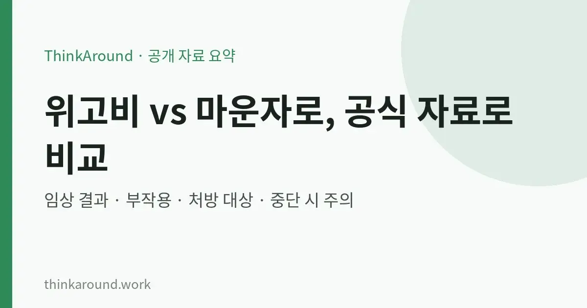 위고비와 마운자로를 공식 자료로 비교한 글의 대표 이미지