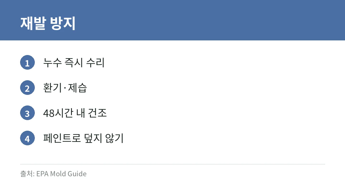 집 곰팡이 청소·예방 총정리: 벽지·욕실·베란다, 습기 관리와 안전 수칙 6 곰팡이 재발 방지 습관 카드